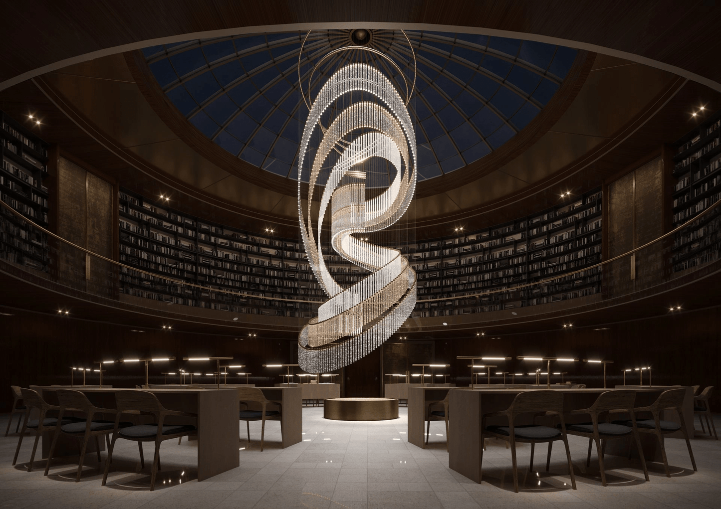 Crystal Spin Customize Chandelier - YIOSI