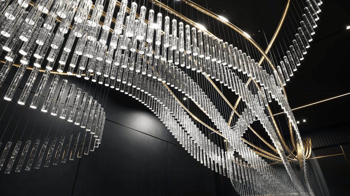 Crystal Spin Customize Chandelier - YIOSI