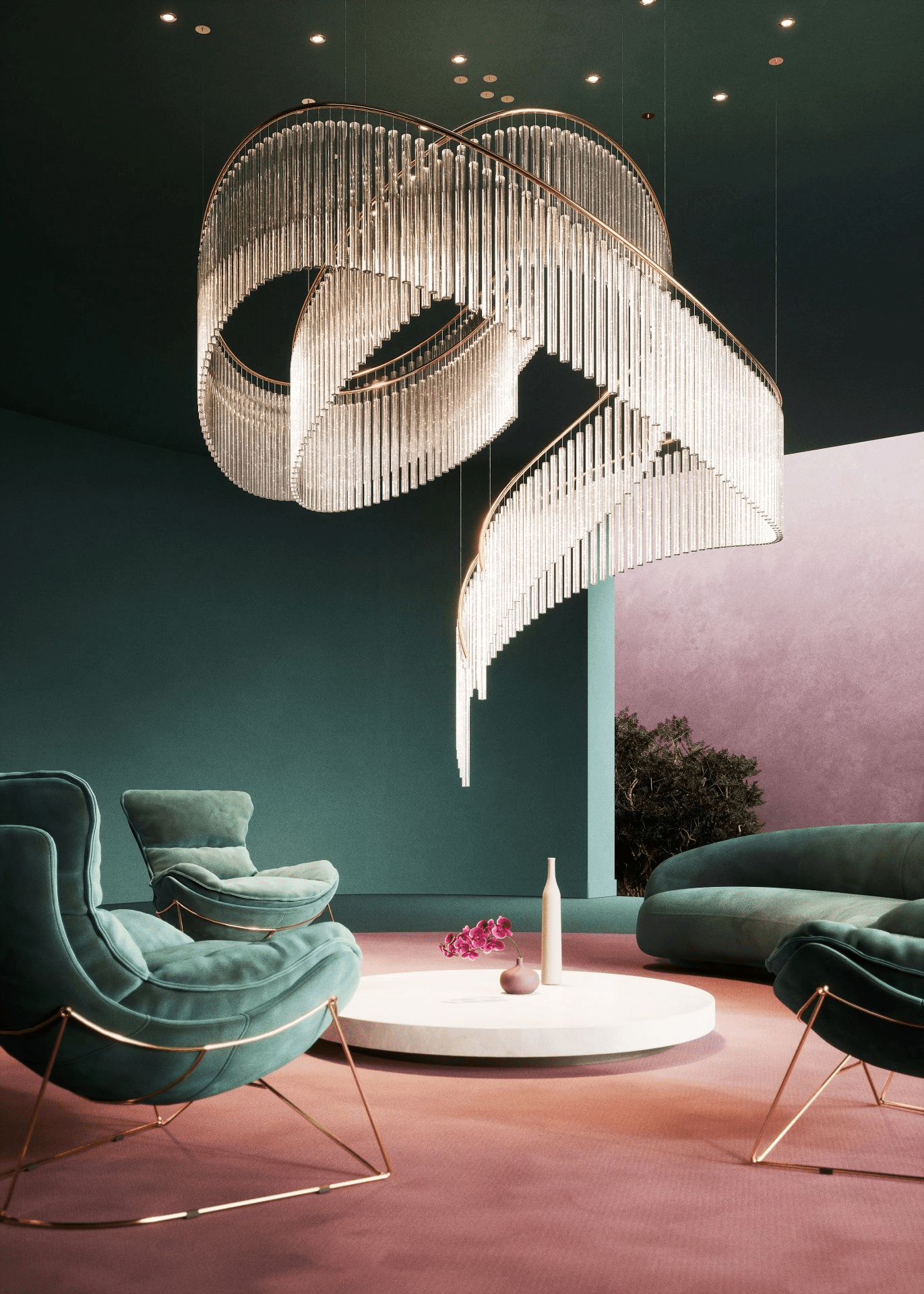 Crystal Spin Customize Chandelier - YIOSI