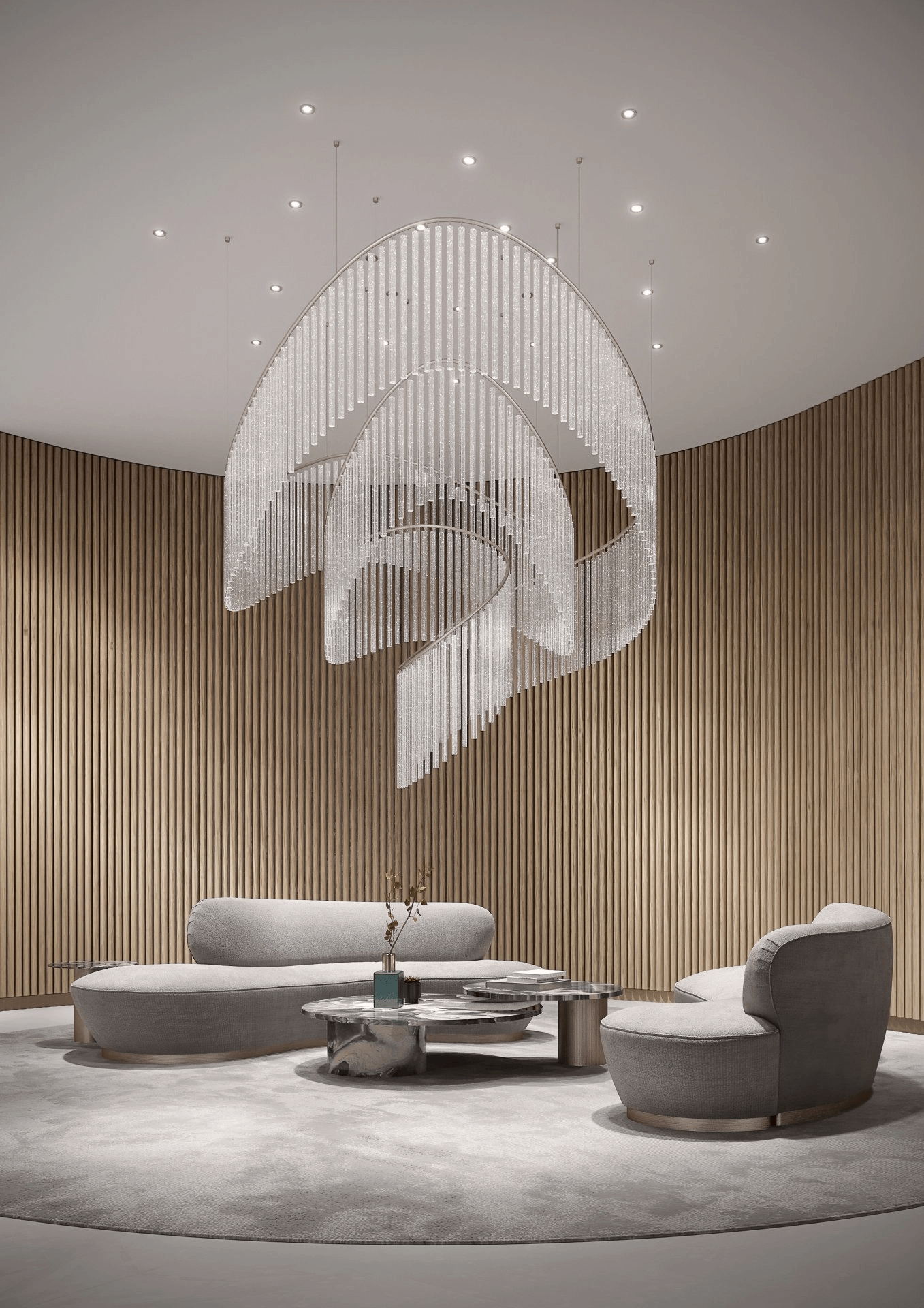 Crystal Spin Customize Chandelier - YIOSI