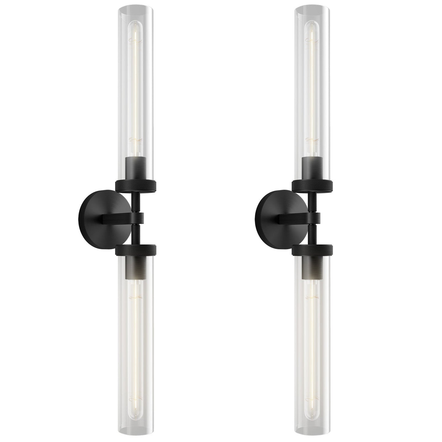 Modern glass tube wall lamp