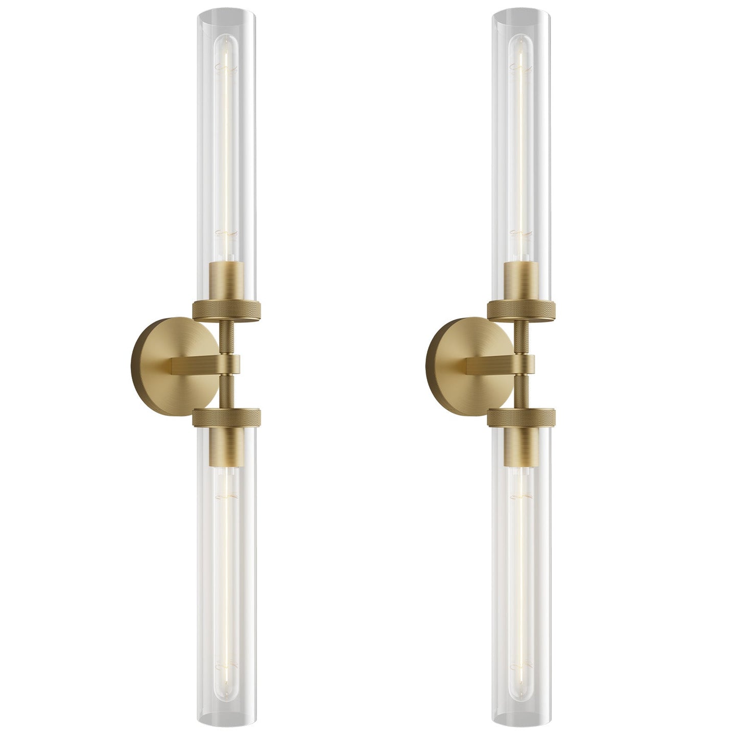 Modern glass tube wall lamp