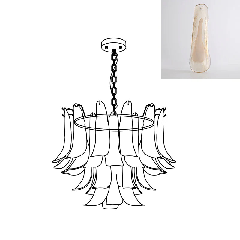 Murano Glass Leaf Chandelier - YIOSI