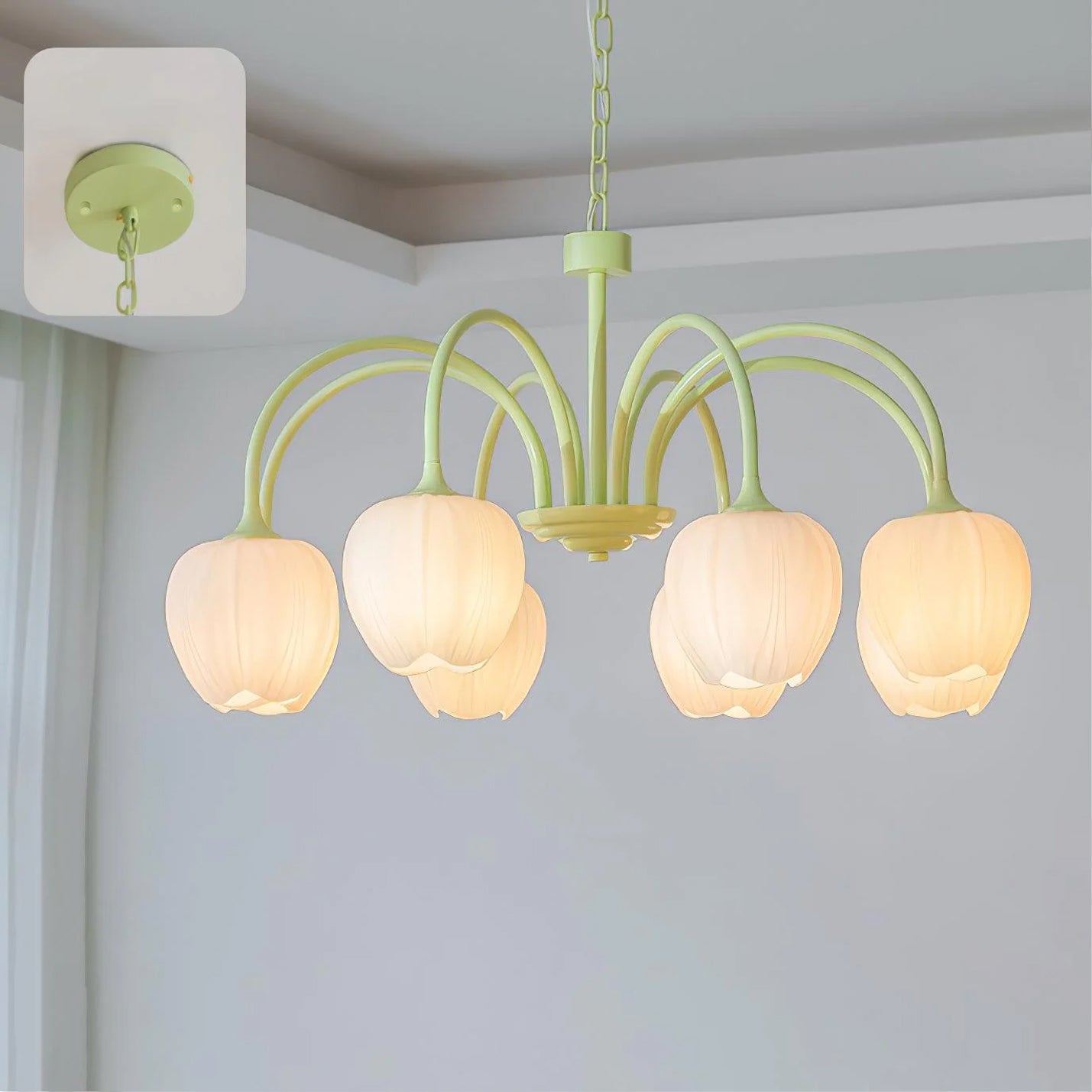 Tulip Matcha Chandelier - YIOSI