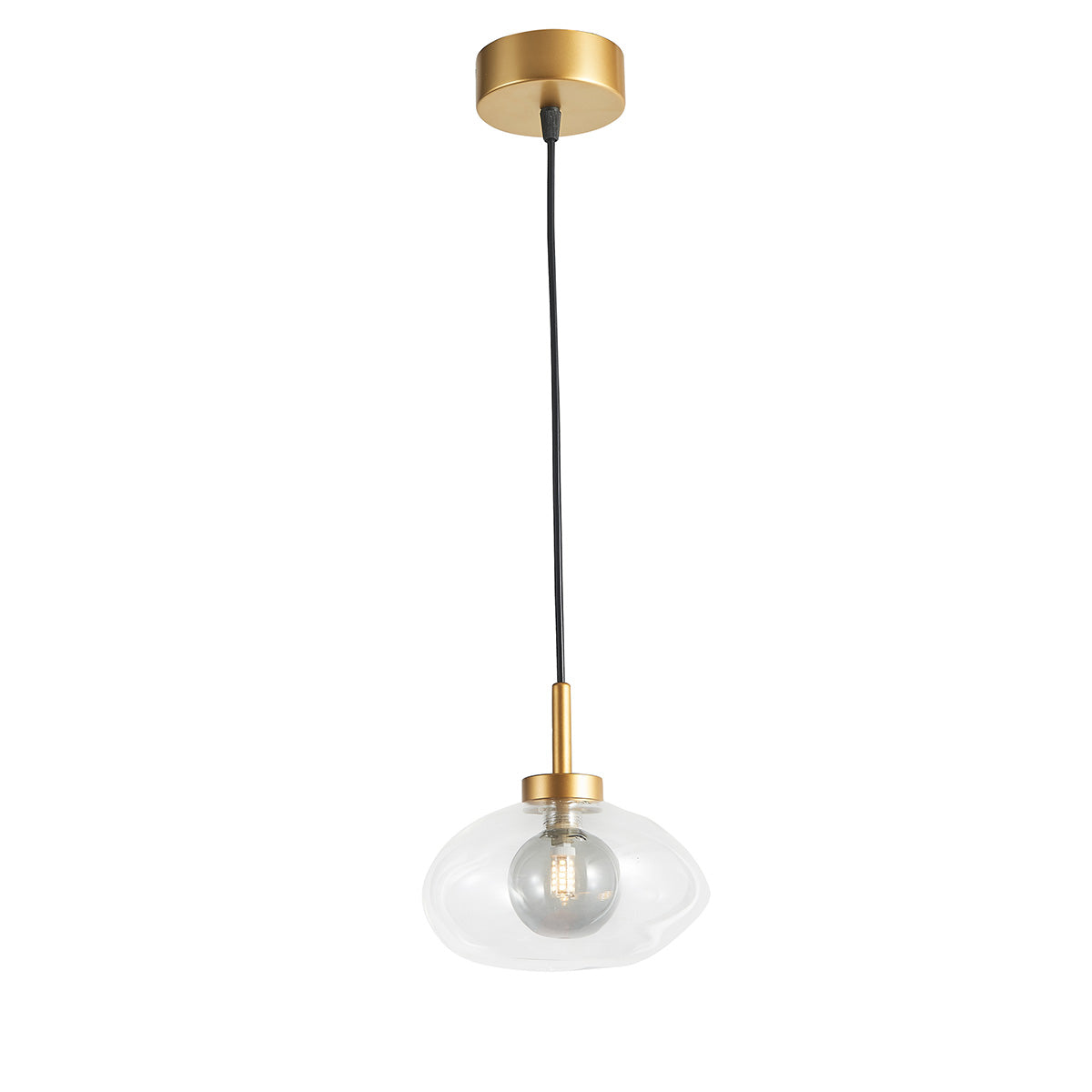 Modern Circular Glass Lampshade Pendant Light Φ165 × H1500