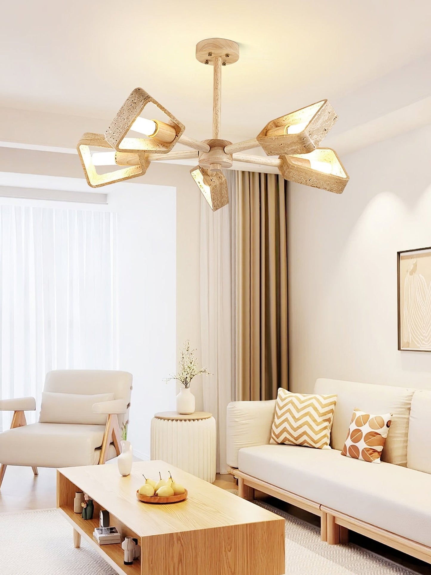 Elementa Travertone Chandelier - YIOSI