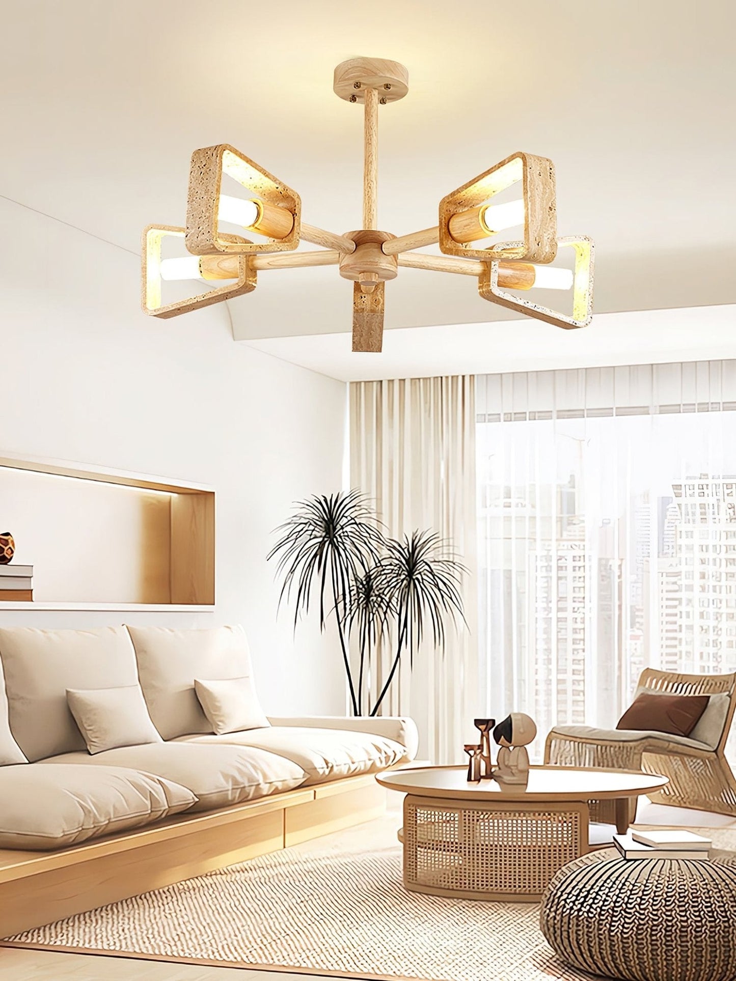 Elementa Travertone Chandelier - YIOSI