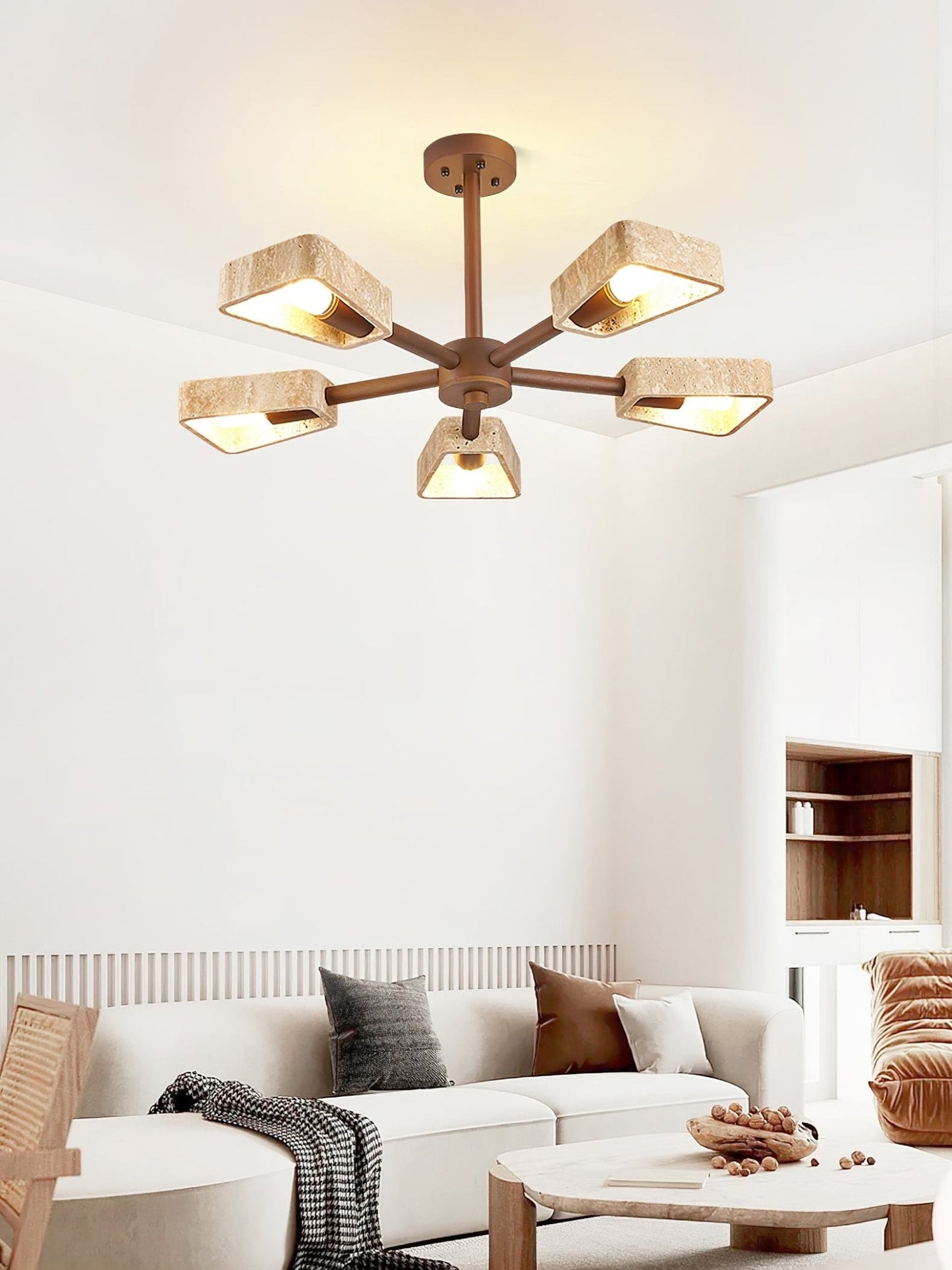Elementa Travertone Chandelier - YIOSI
