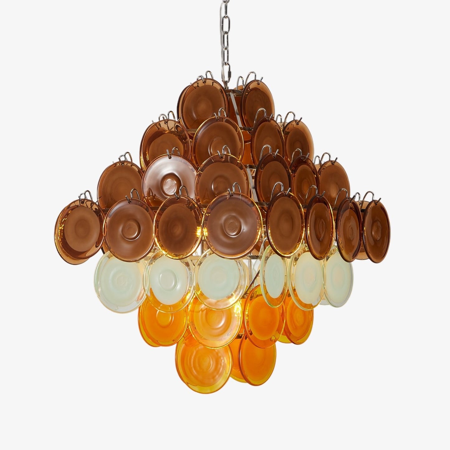 Retro Glass Disc Chandelier - YIOSI