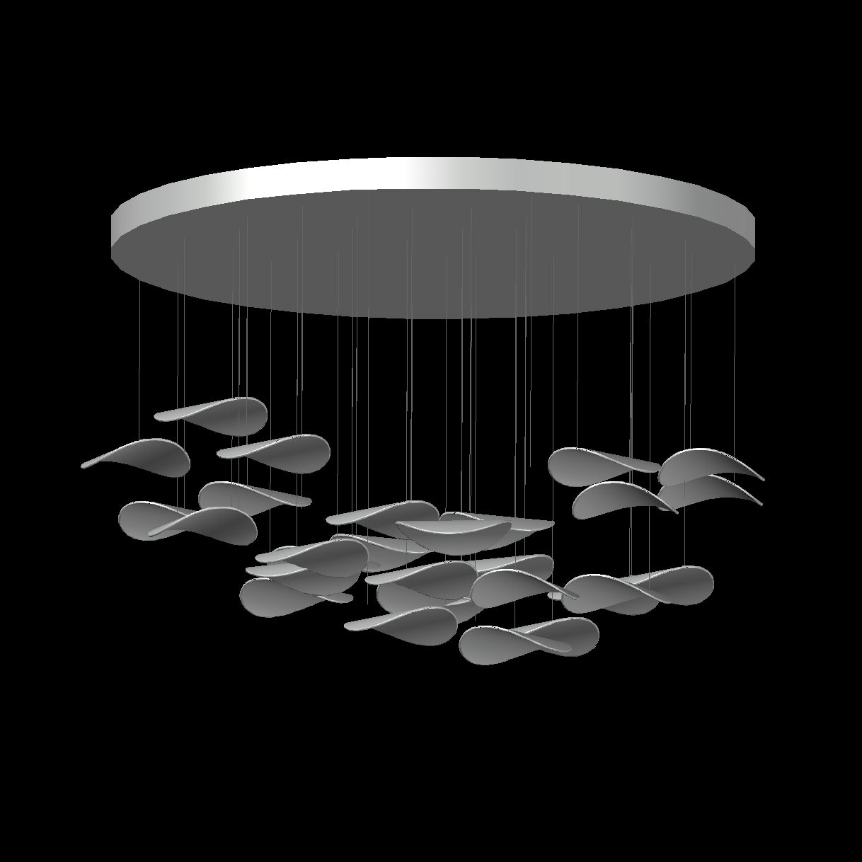 Wave Floating Leaf Chandelier - YIOSI