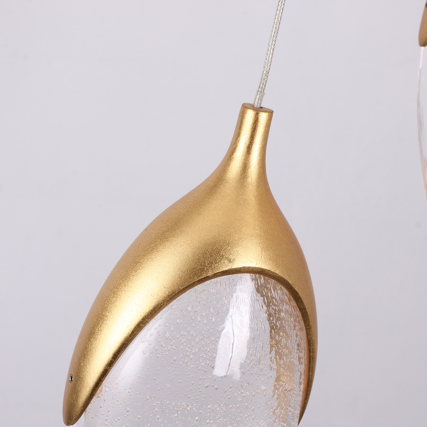 Modern Oval Shaped Glass Chandelier