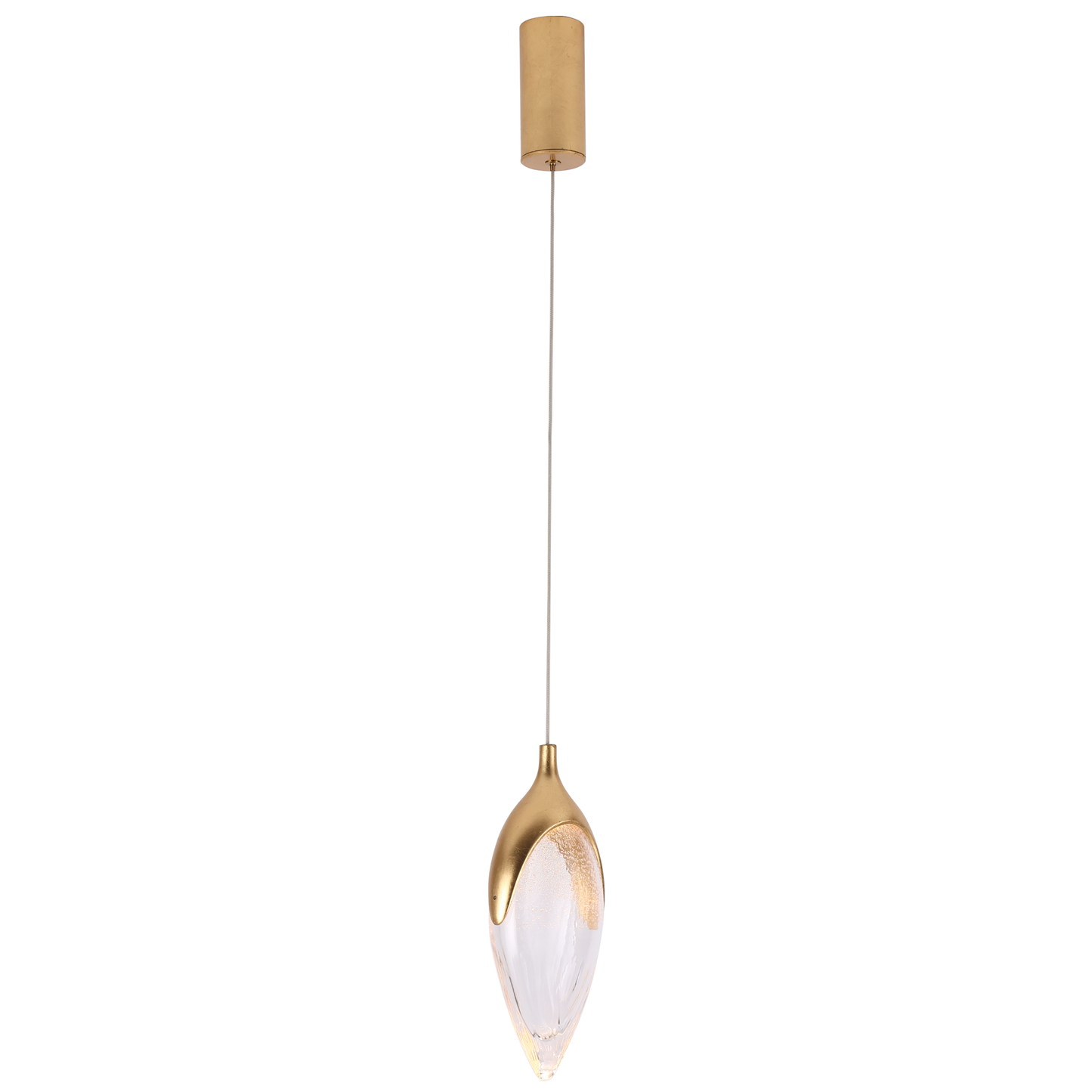 Modern Oval Shaped Glass Chandelier