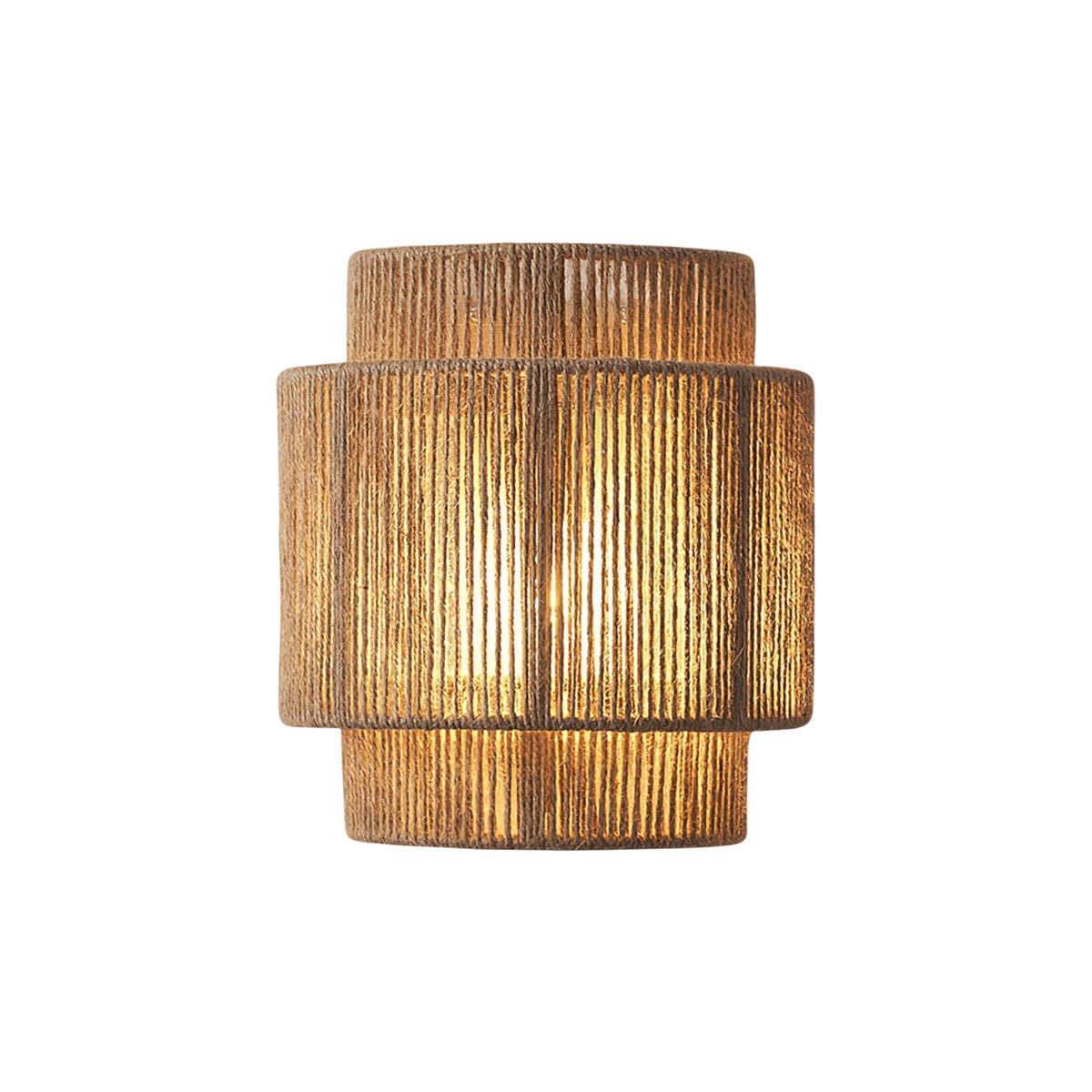 Rustic Handwoven Hemp Rope Wall Lamp – Natural Glow Indoor
