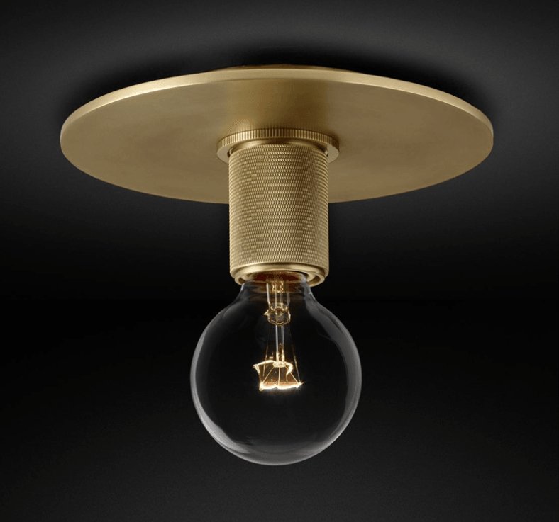 Vakkerlight Simple Style Flush Mount Ceiling Light – Brass Finish