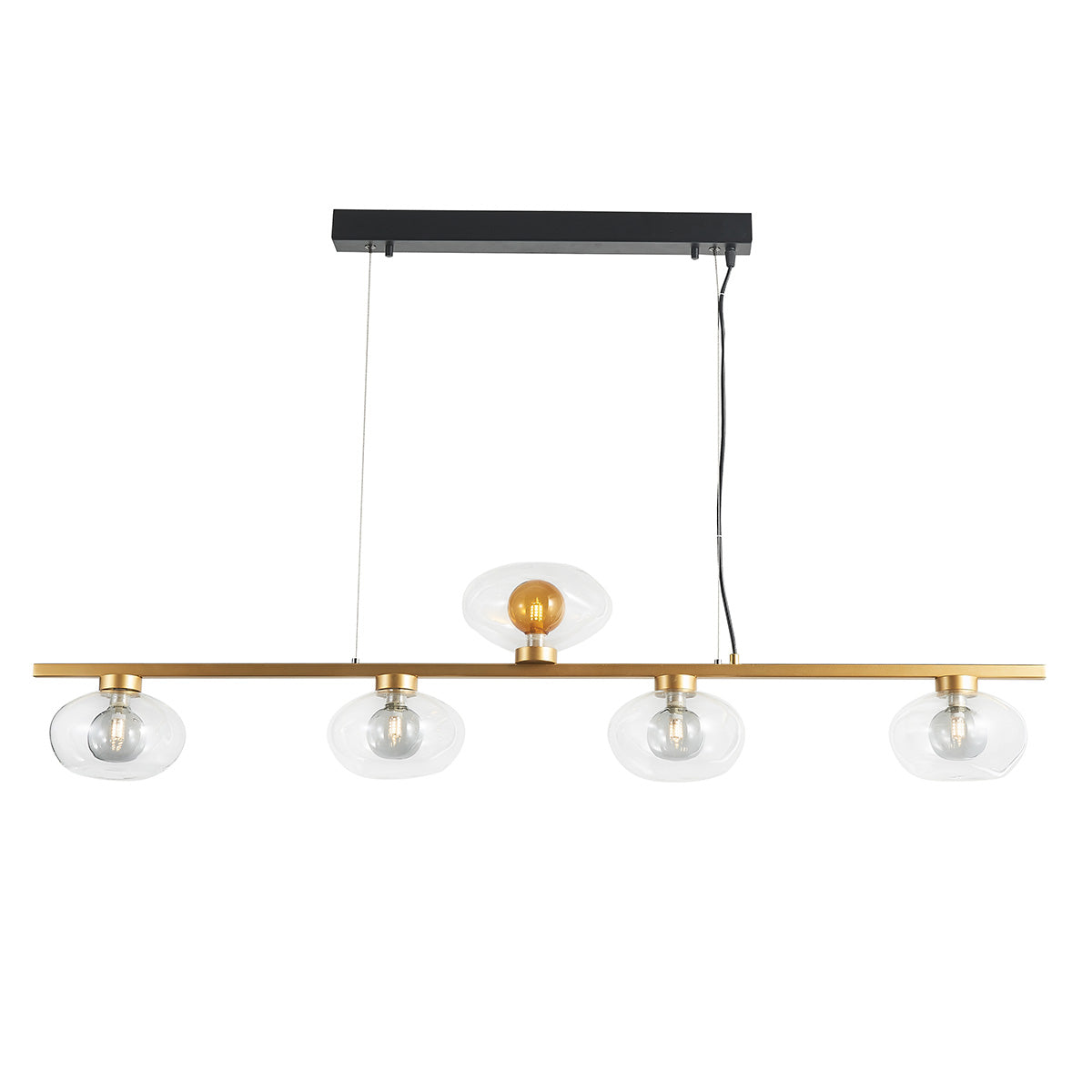 Modern Circular Glass Lampshade Pendant Light L1200 × W165 × H1500