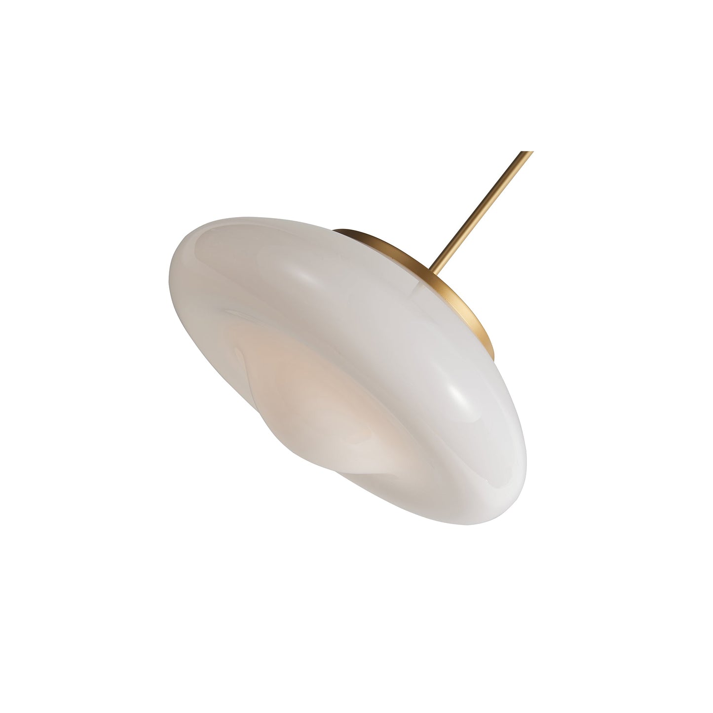 Modern white lacquered glass chandelier