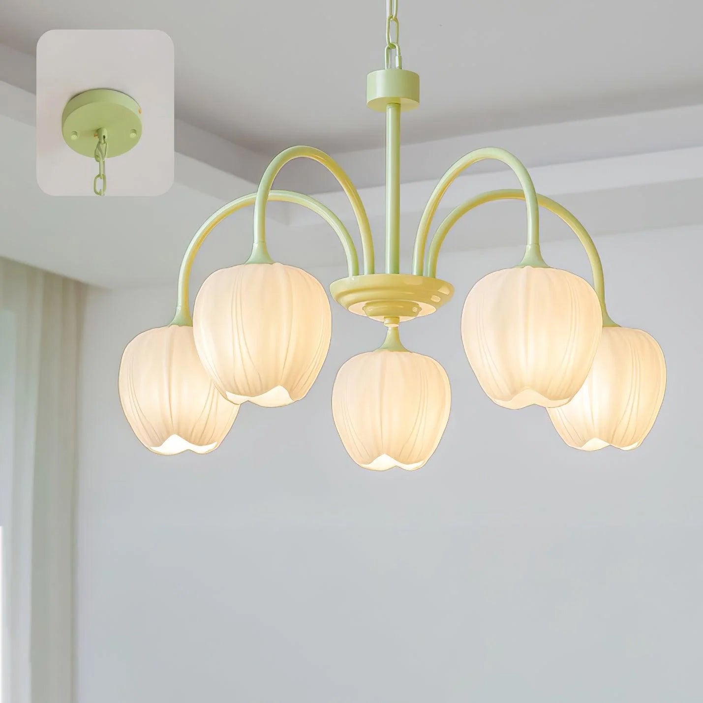 Tulip Matcha Chandelier - YIOSI
