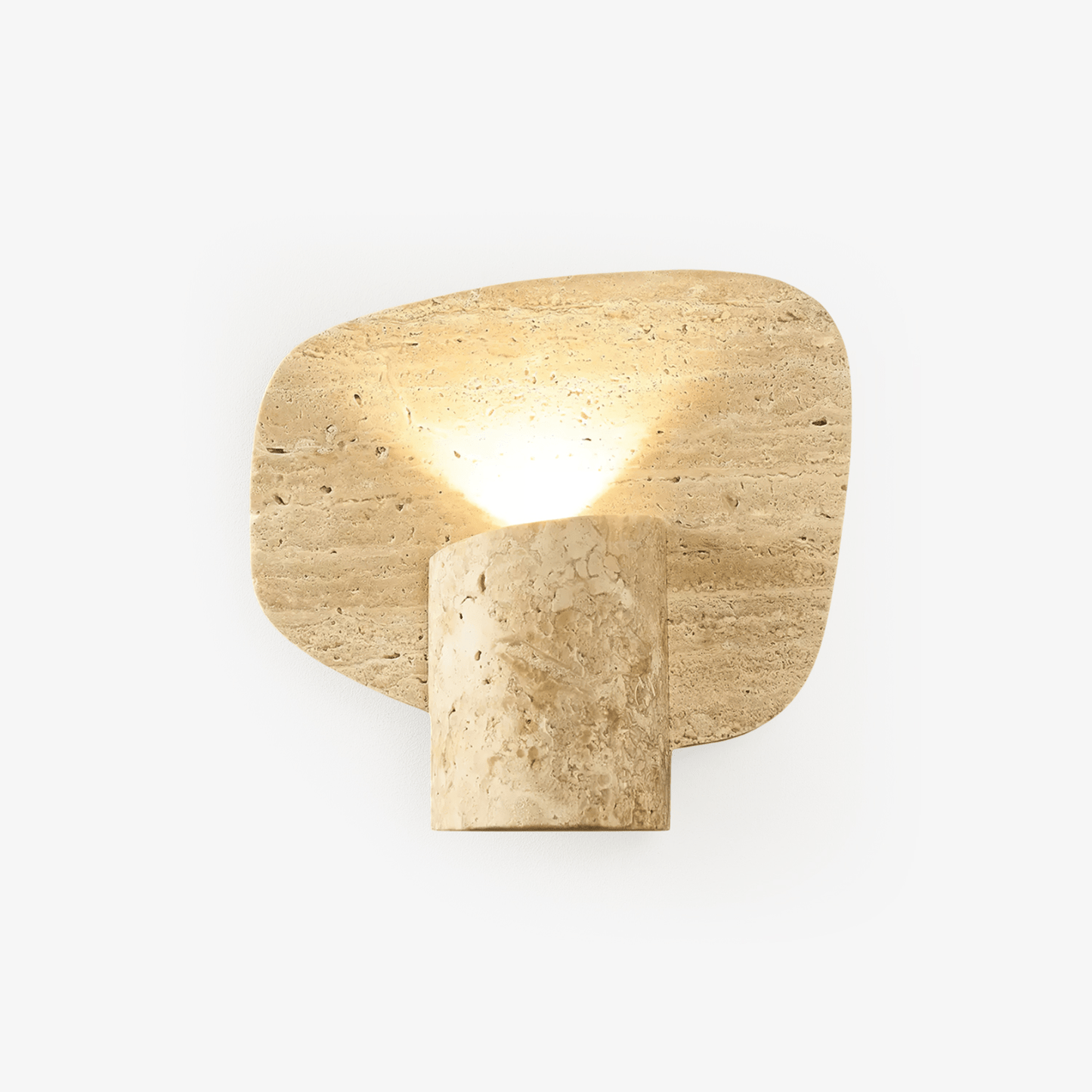 Organic Travertine Cylinder Wall Light - YIOSI