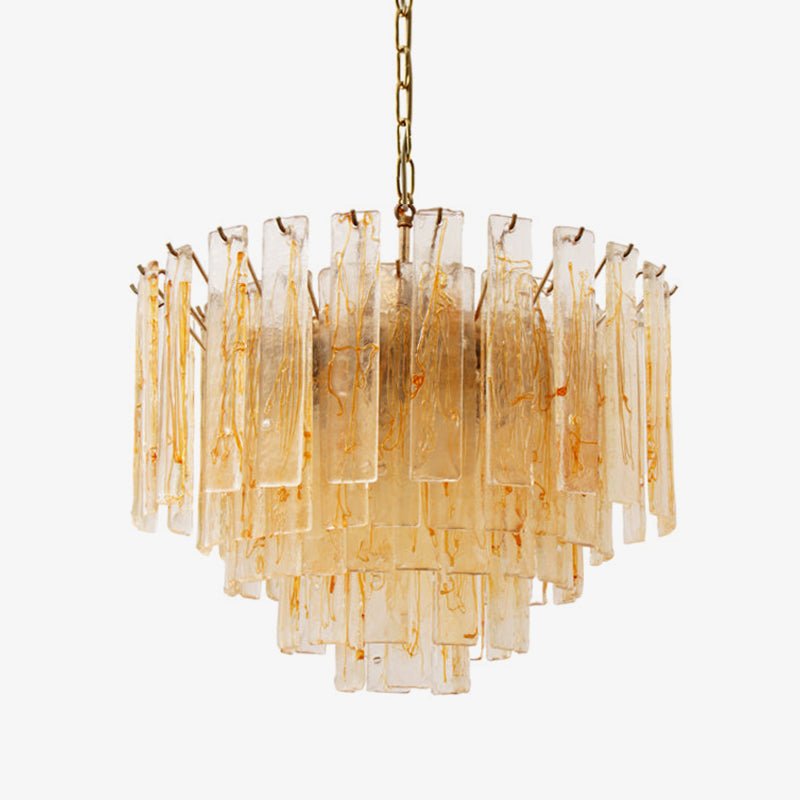 Golden Amber Murano Glass Chandelier - YIOSI