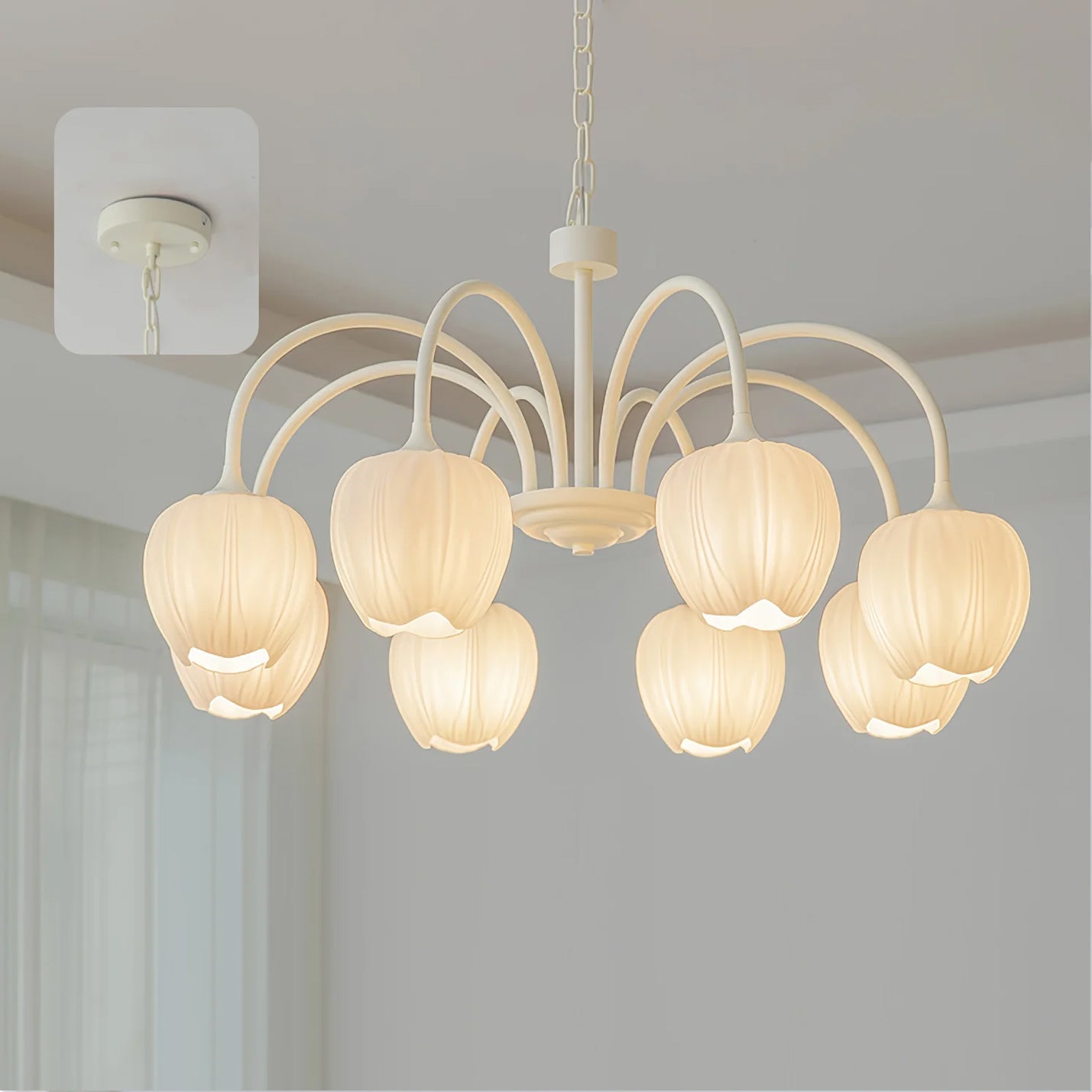 Tulip Matcha Chandelier - YIOSI