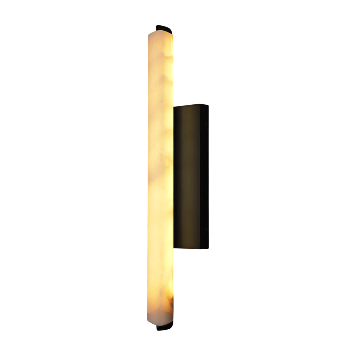 Natural Alabaster Wall Sconces 25in / Black