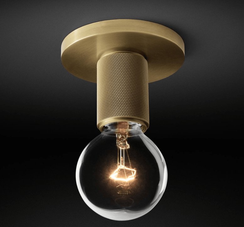 Vakkerlight Simple Style Flush Mount Ceiling Light – Brass Finish