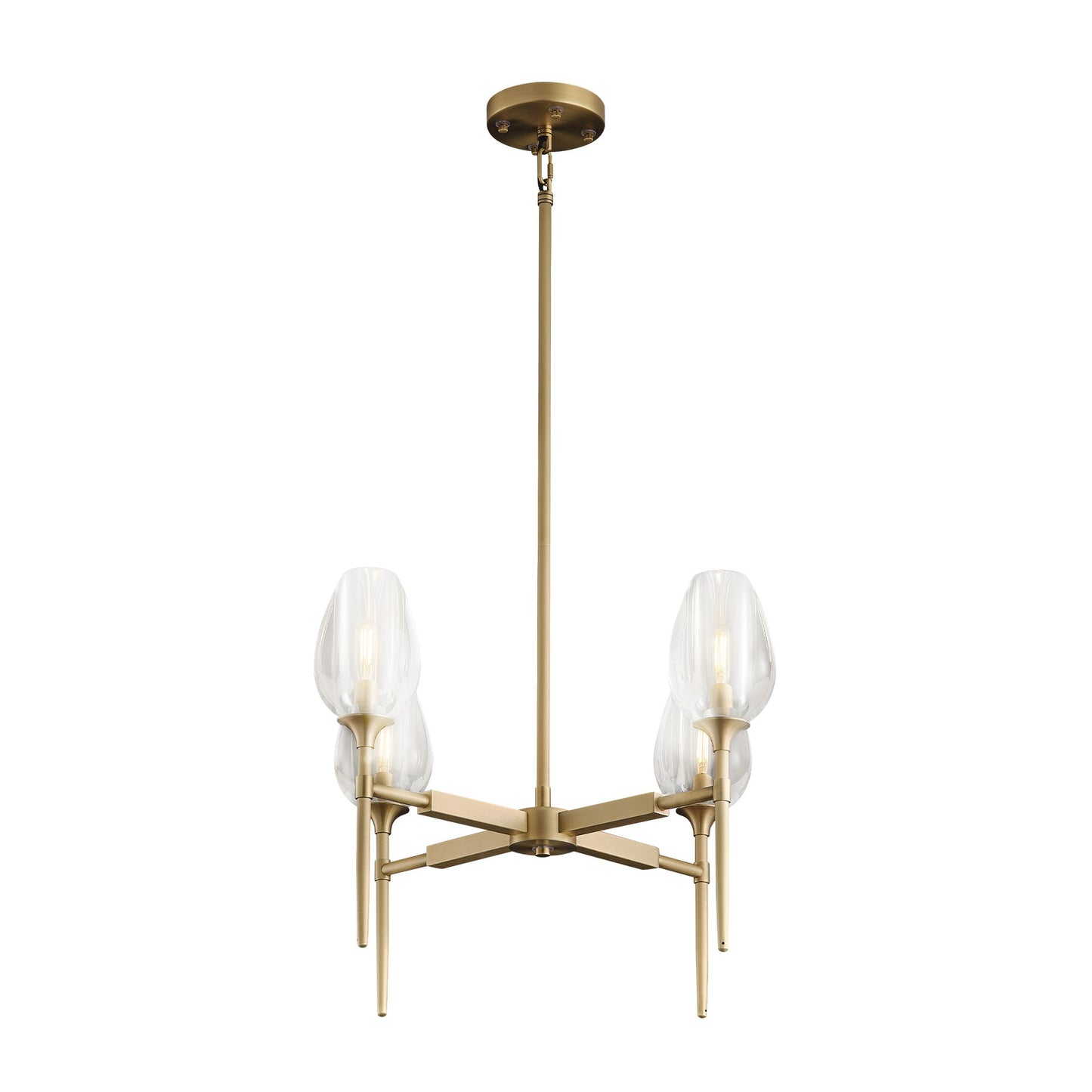 Modern tulip shaped crystal chandelier