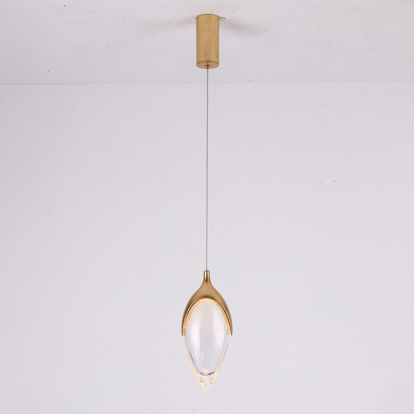 Modern Oval Shaped Glass Chandelier