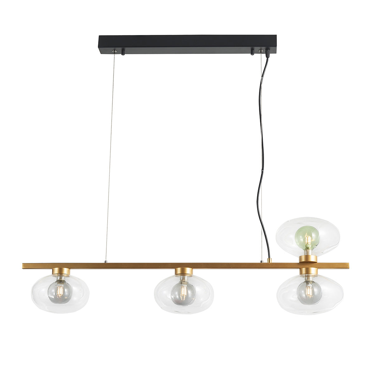 Modern Circular Glass Lampshade Pendant Light L900 × W165 × H1500