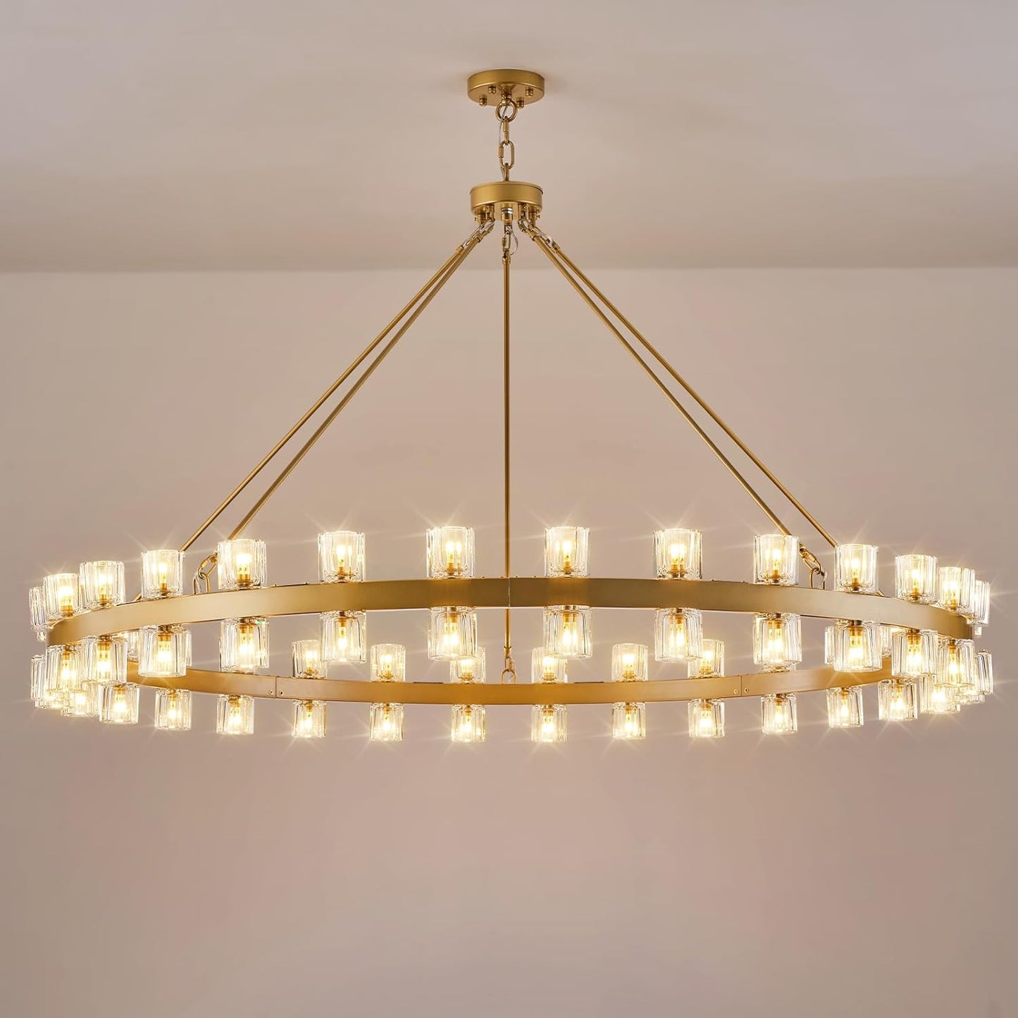 Modern Crystal Chandelier – Gold / Black – Multiple Sizes & Shapes