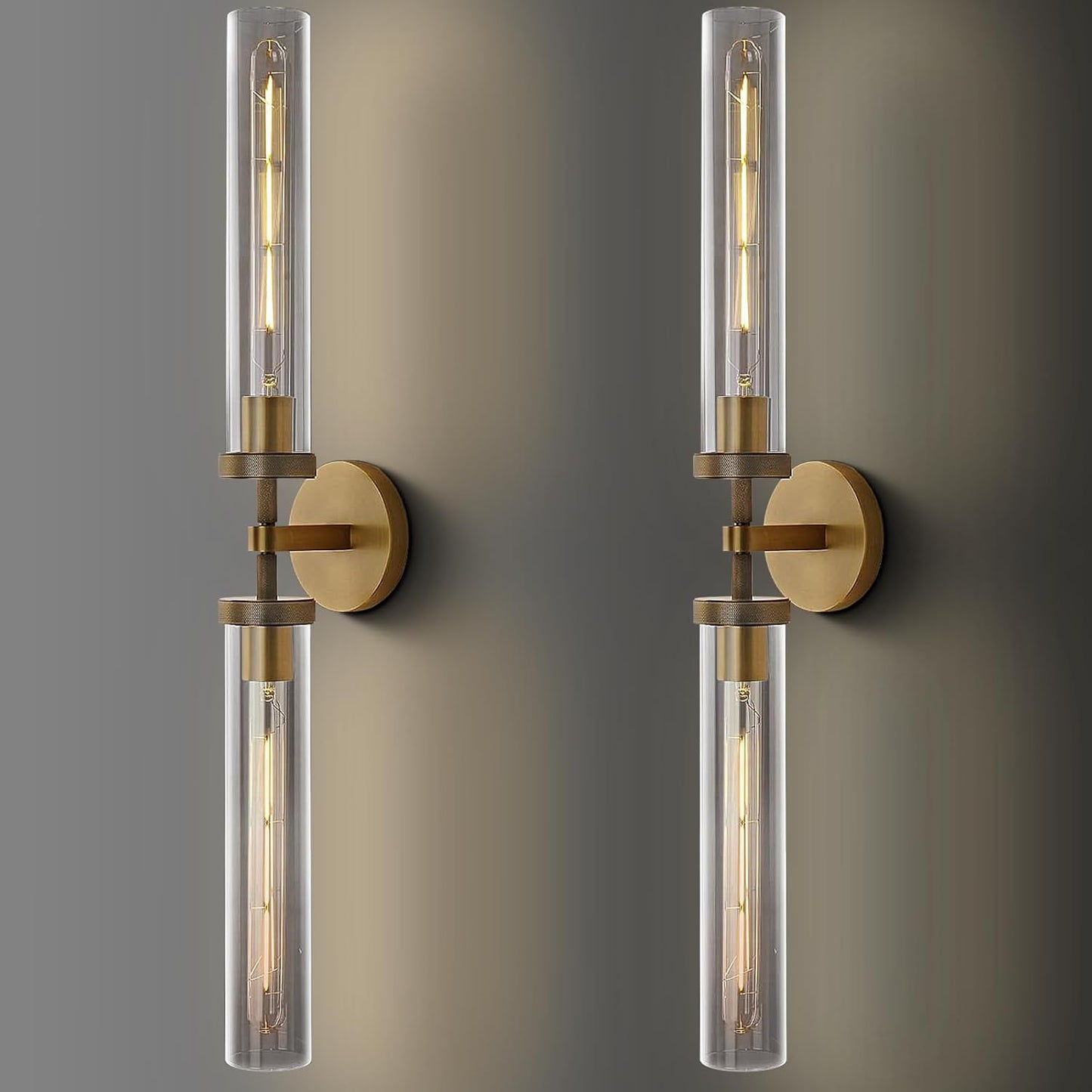 Modern glass tube wall lamp