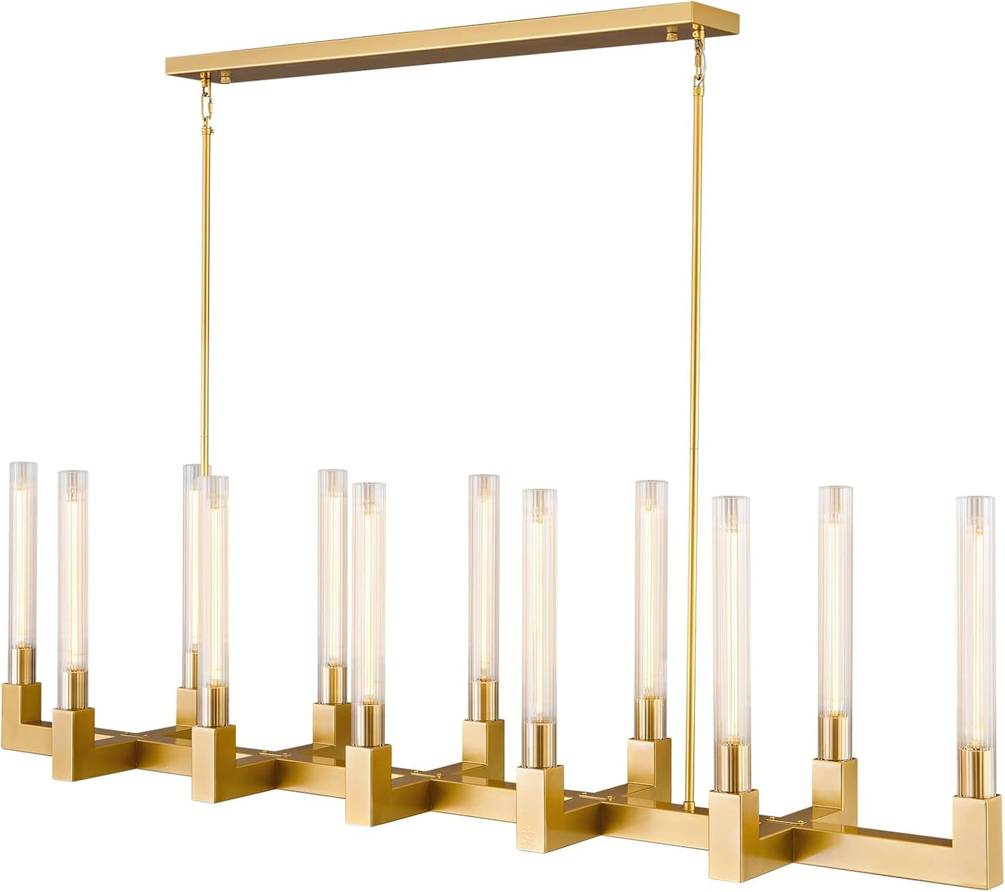 Modern glass tube chandelier