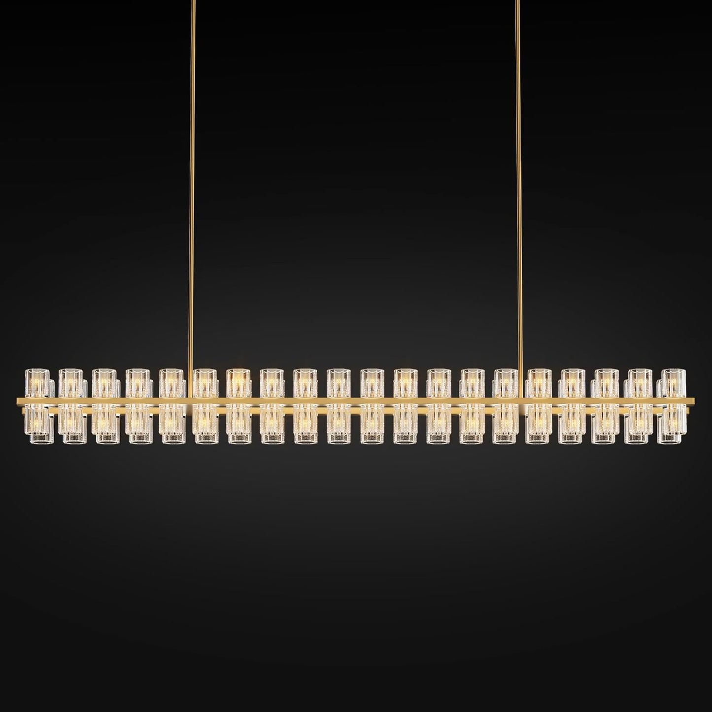 Modern Crystal Chandelier – Gold / Black – Multiple Sizes & Shapes