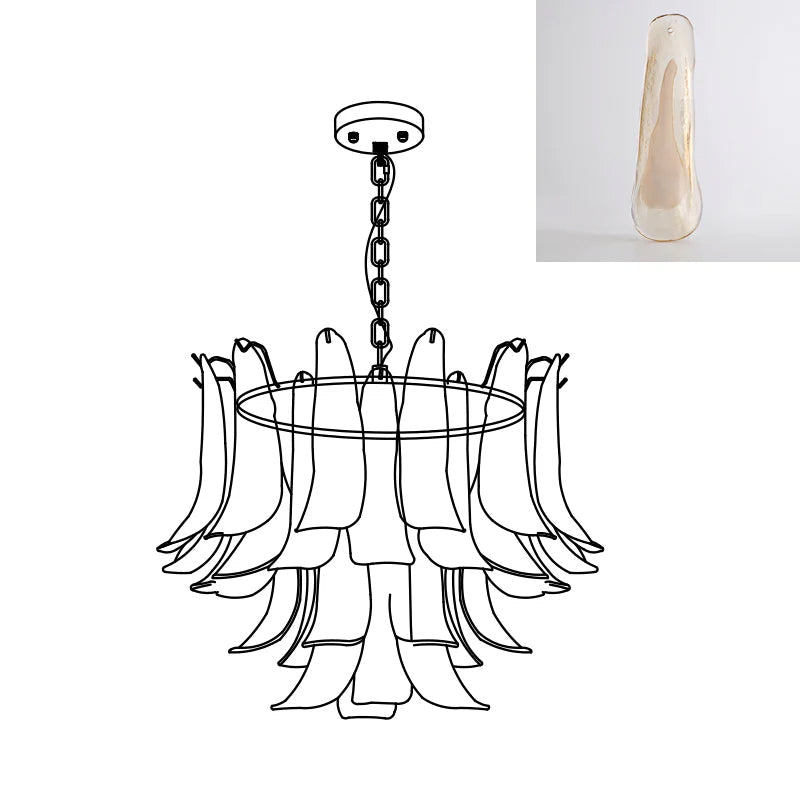 Murano Glass Leaf Chandelier - YIOSI