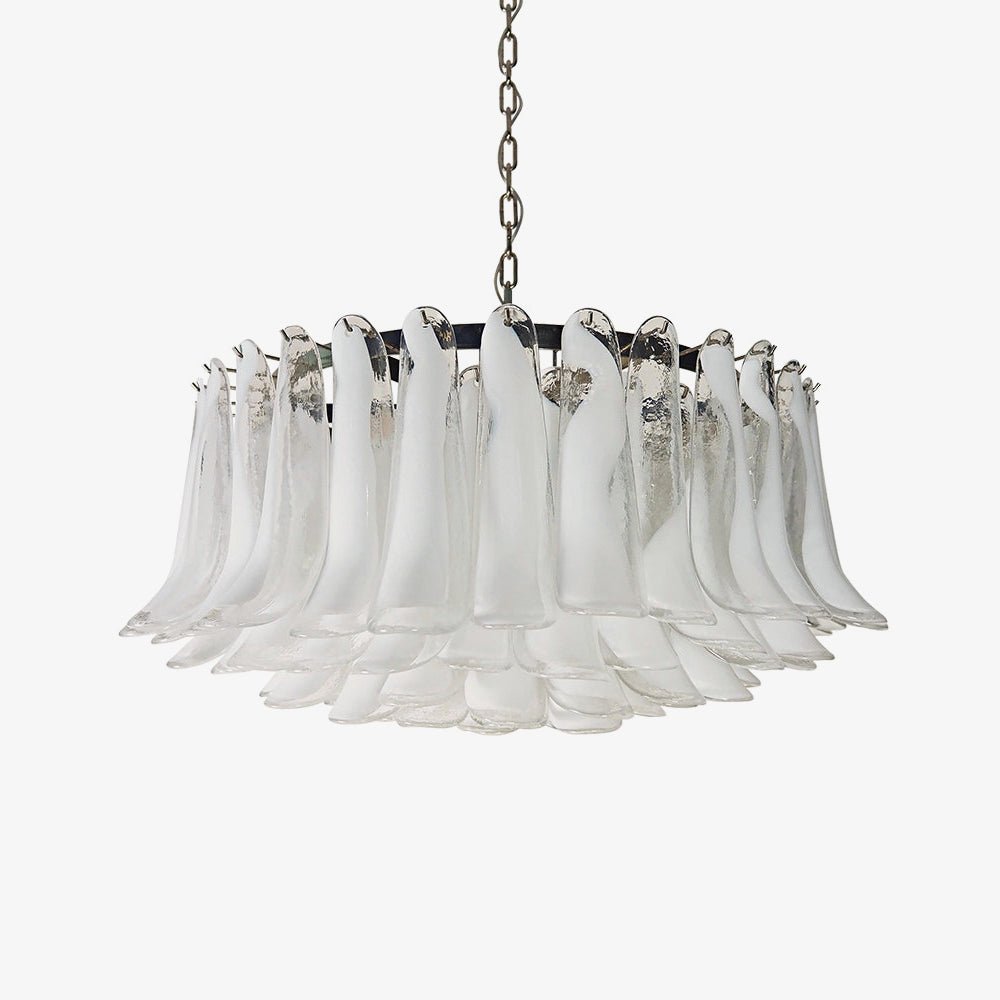 Petals White Murano Chandelier - YIOSI