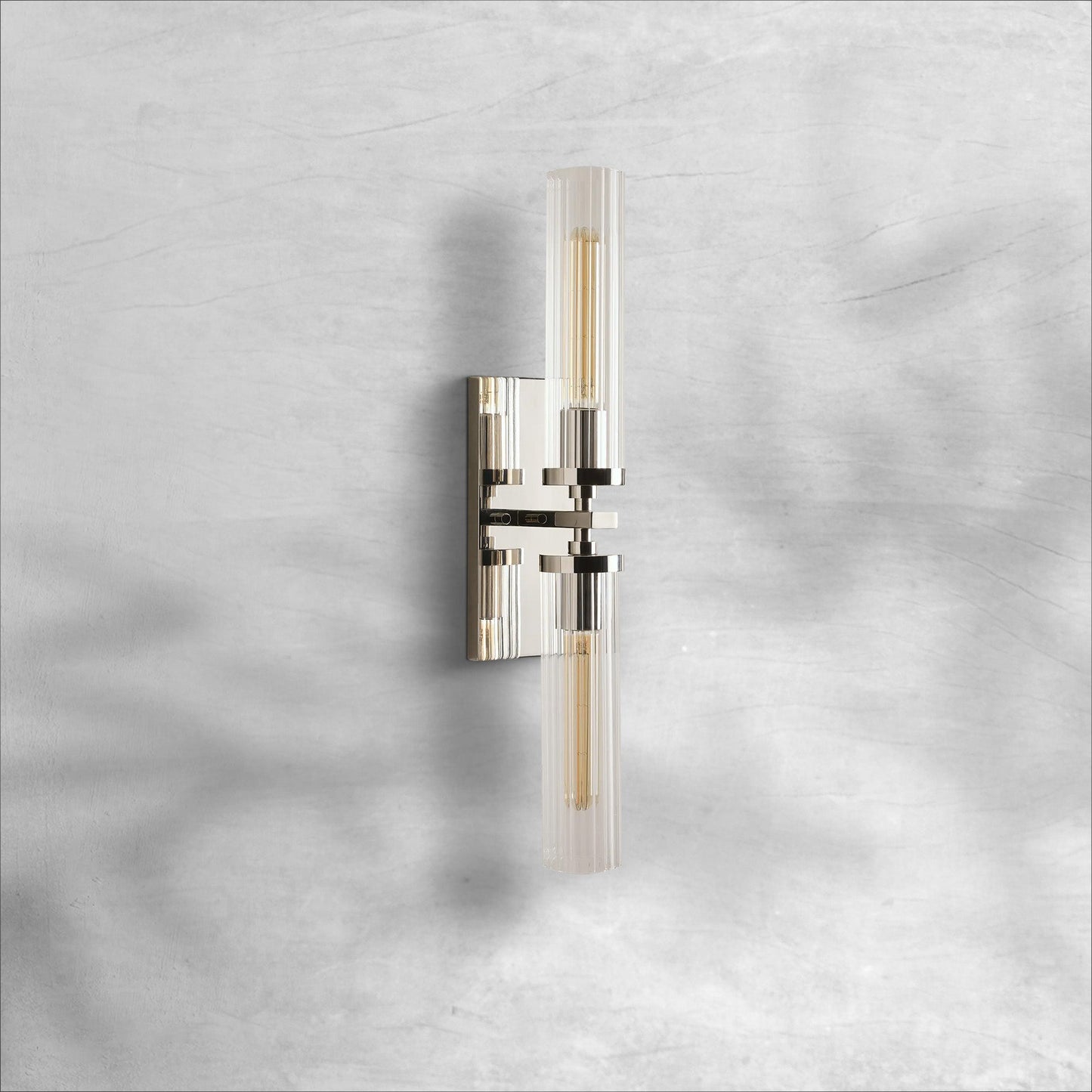 Andreas Double Sconce Vintage Brass Bronze Nickel Wall Light