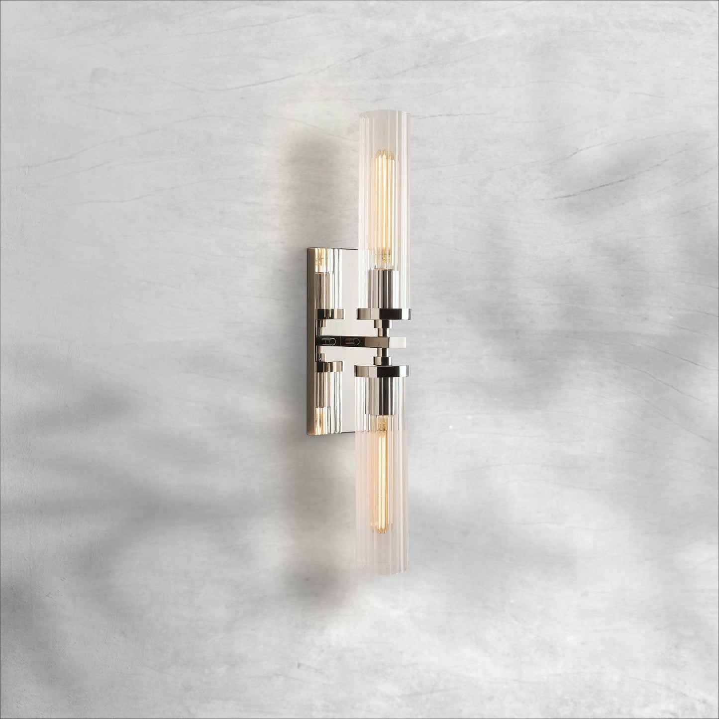 Andreas Double Sconce Vintage Brass Bronze Nickel Wall Light