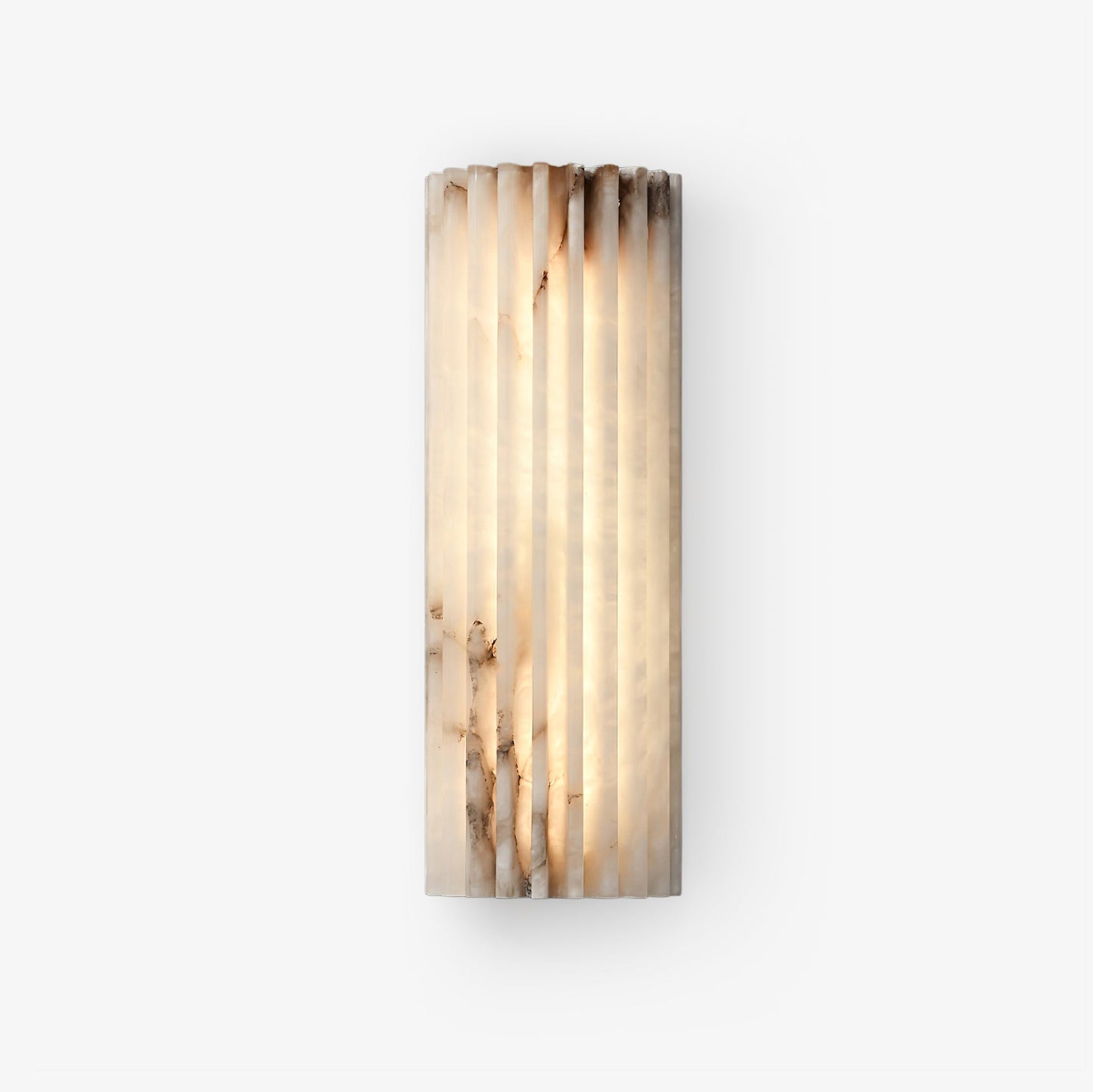 Alvia Alabaster Hand‑Carved Wall Light with Integrated LED