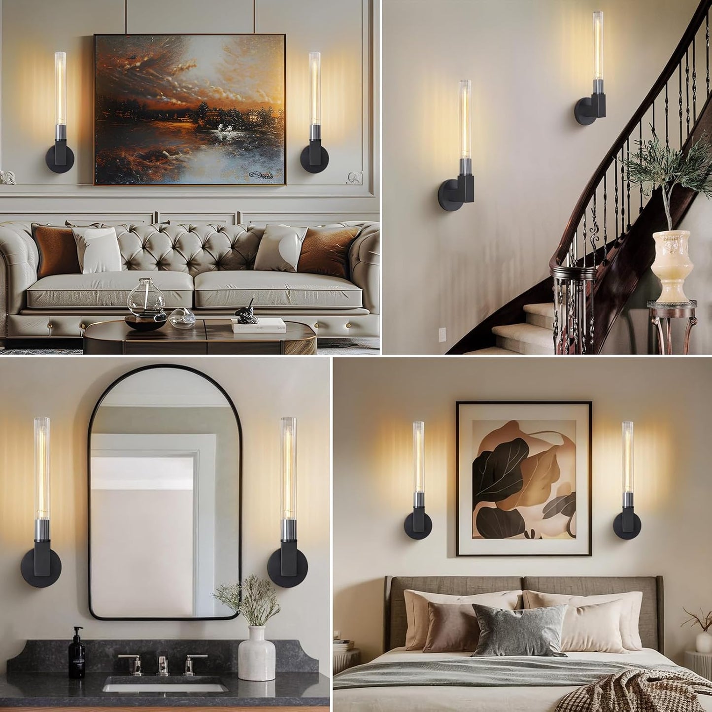 Modern glass tube chandelier