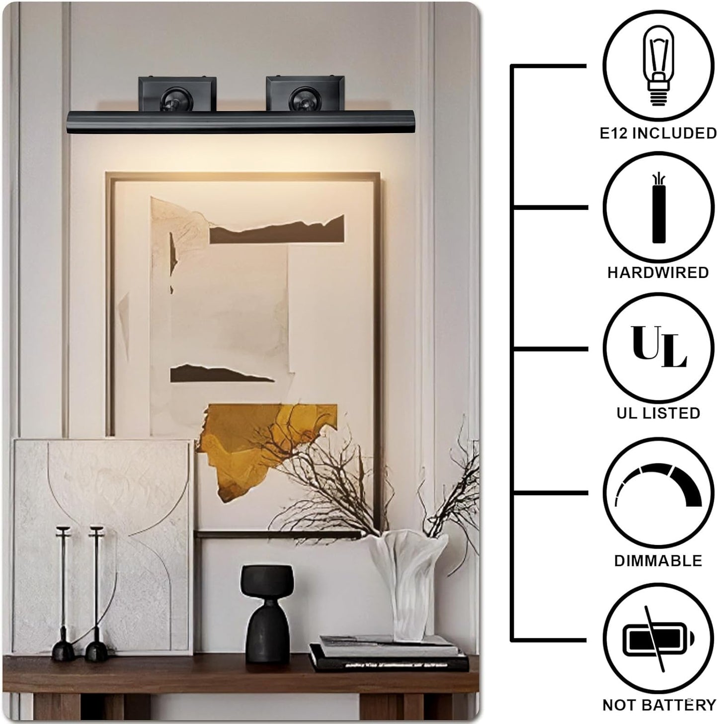 Wall-mounted mirror front wall lamp