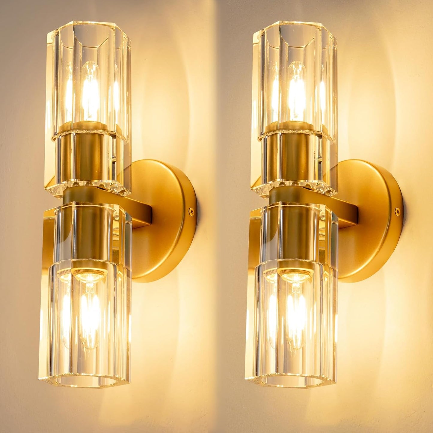 Modern Crystal Chandelier – Gold / Black – Multiple Sizes & Shapes