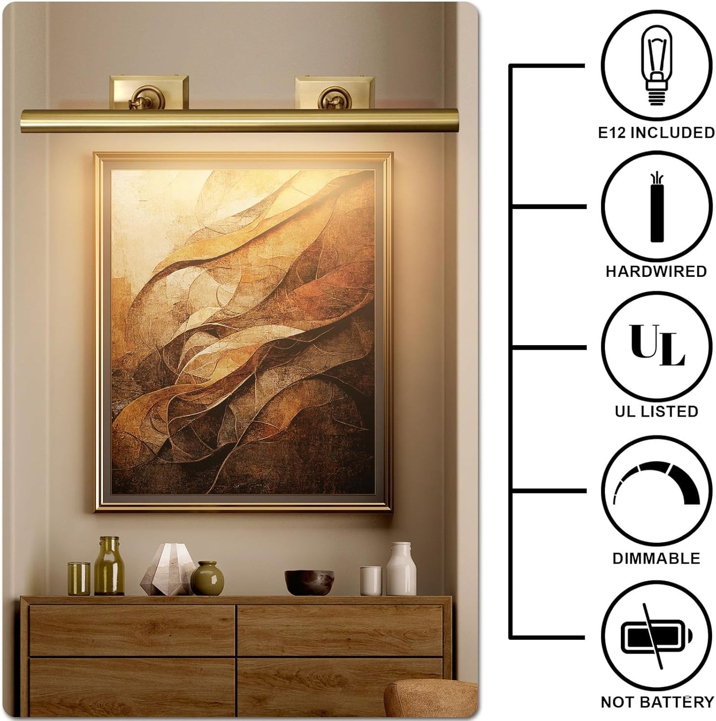 Wall-mounted mirror front wall lamp