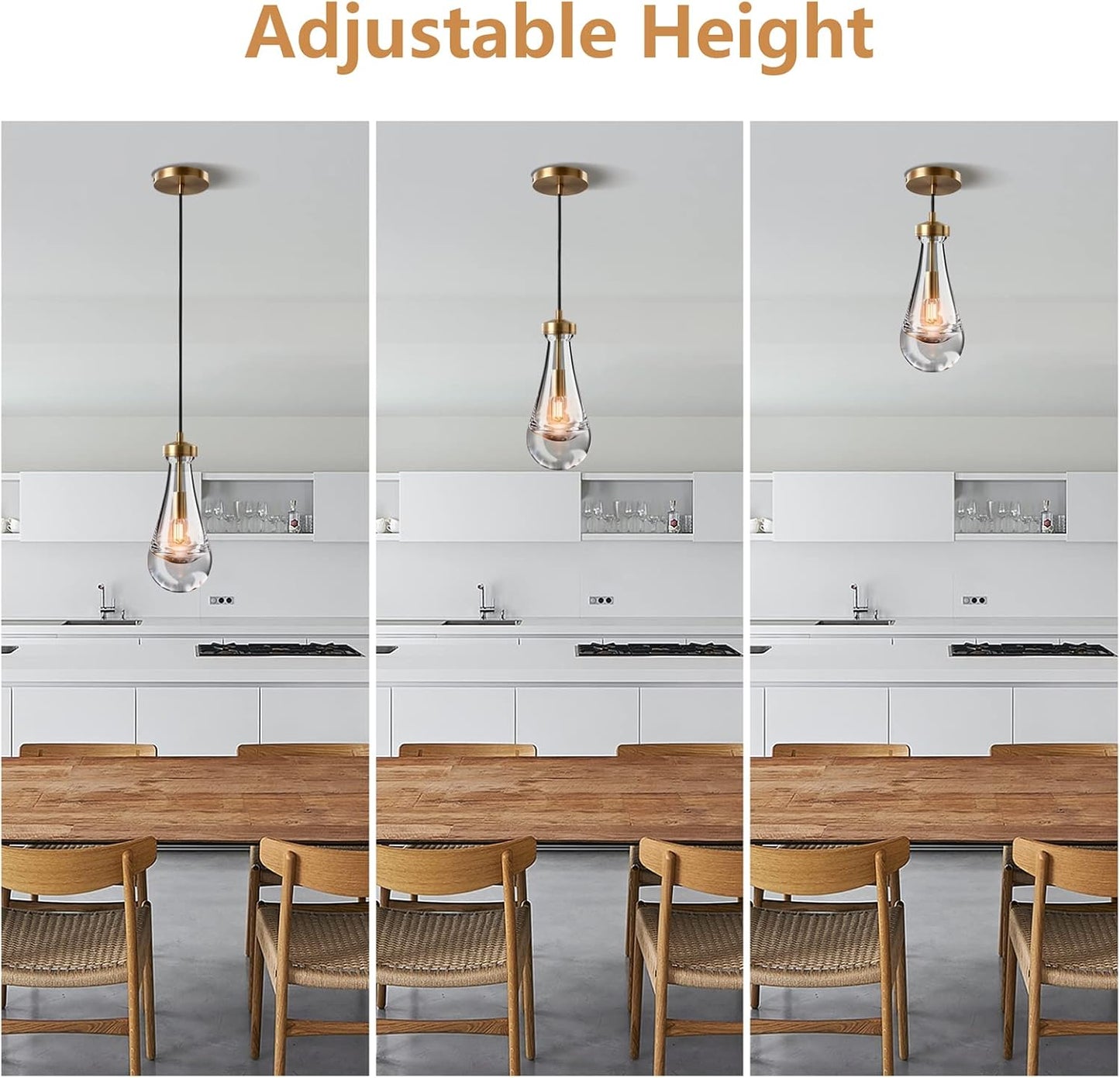 Modern raindrop-style suspended ceiling lamp