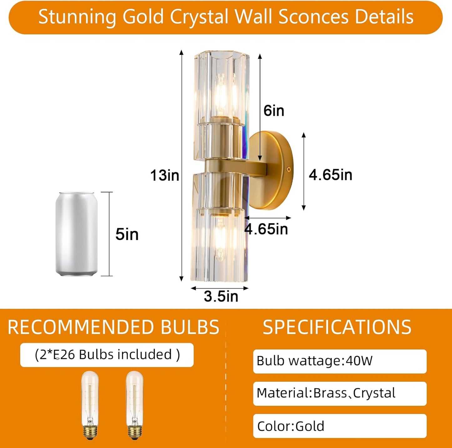 Modern Crystal Chandelier – Gold / Black – Multiple Sizes & Shapes