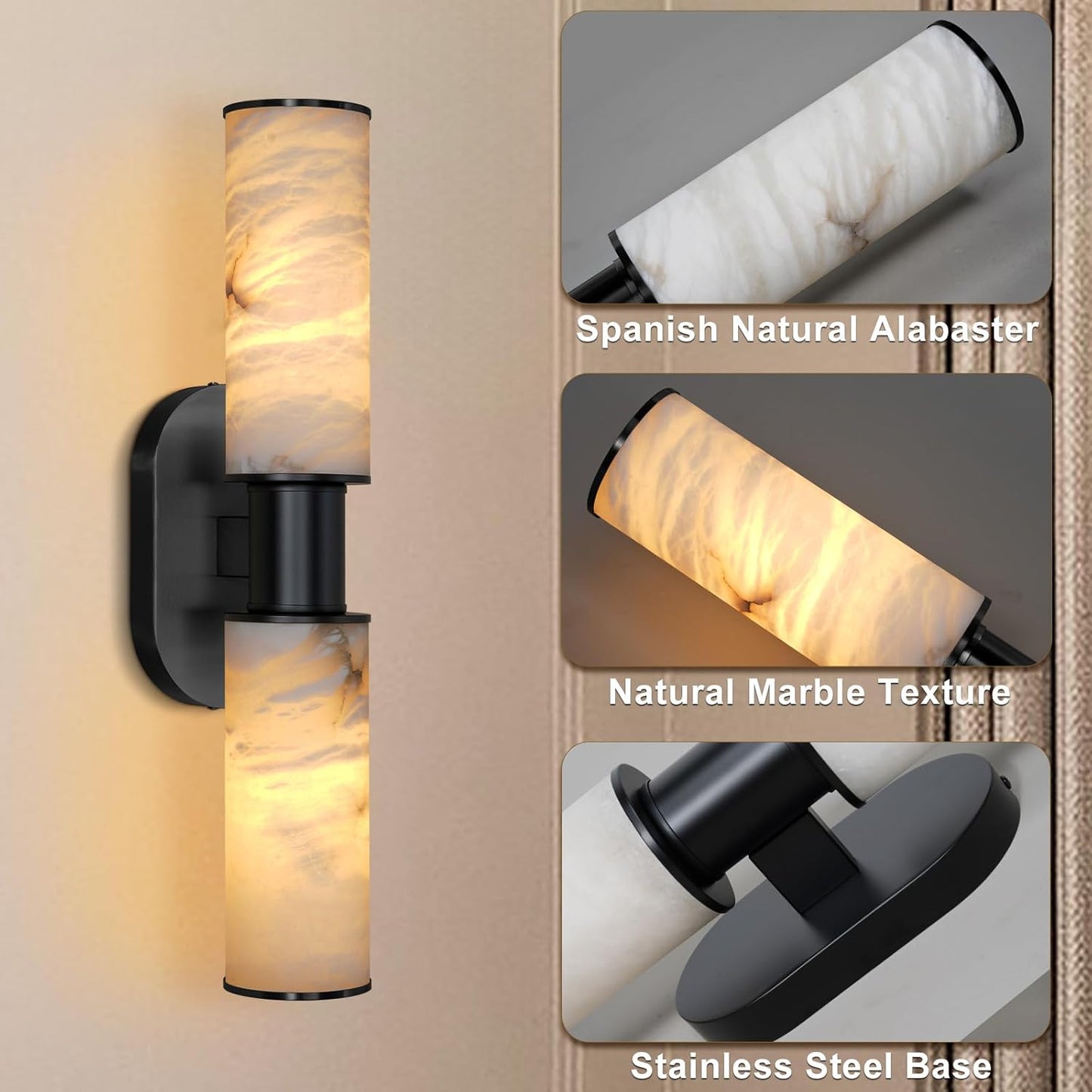 22.2’’ Alabaster Wall Sconce