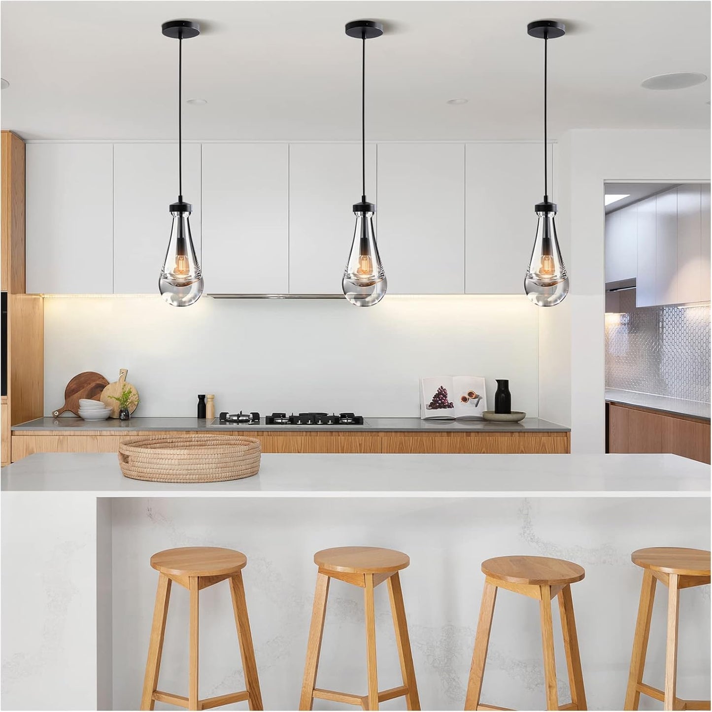 Modern raindrop-style suspended ceiling lamp