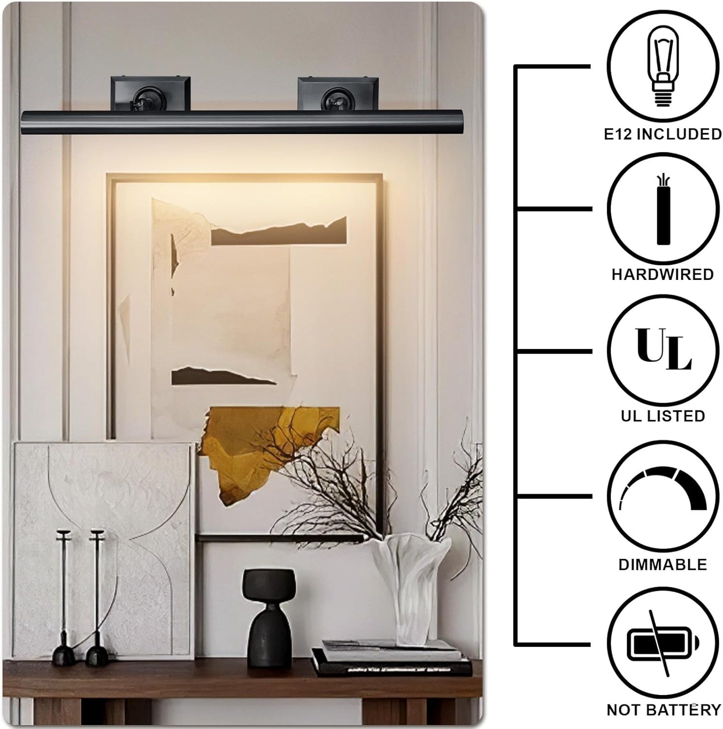 Wall-mounted mirror front wall lamp