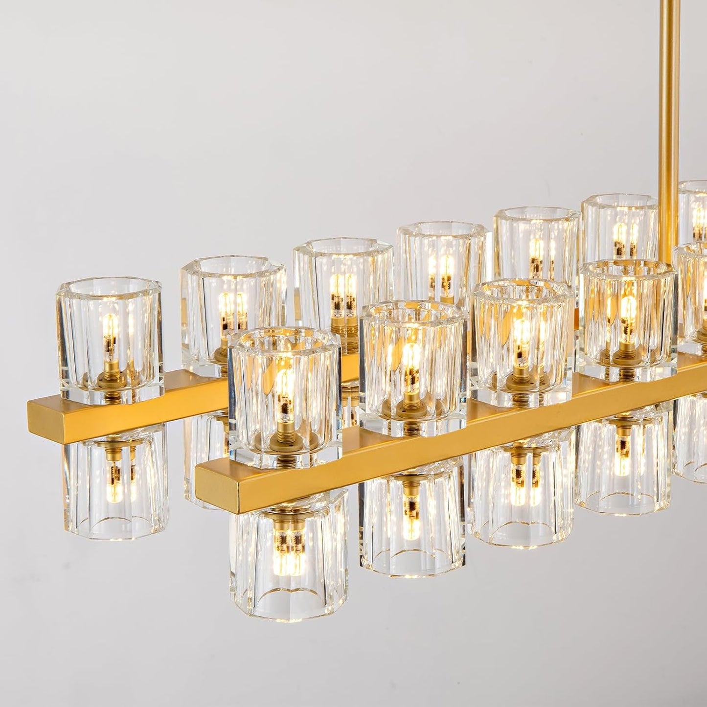 Modern Crystal Chandelier – Gold / Black – Multiple Sizes & Shapes