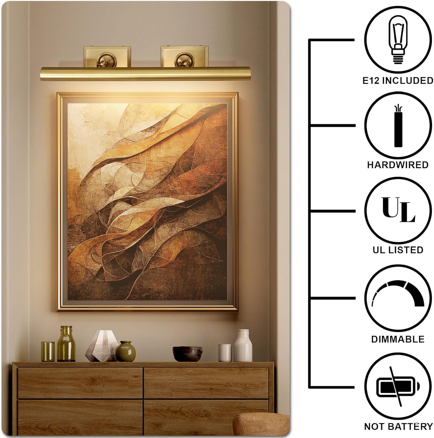Wall-mounted mirror front wall lamp