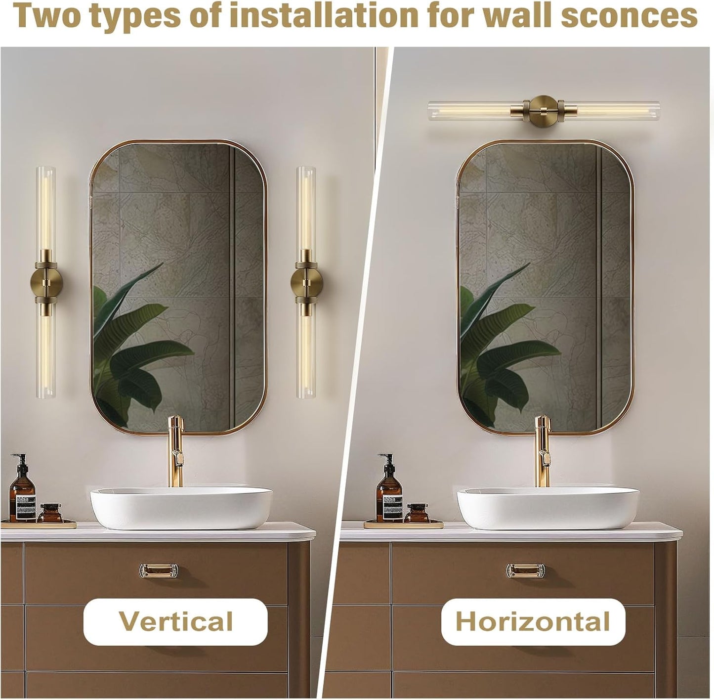 Modern glass tube wall lamp